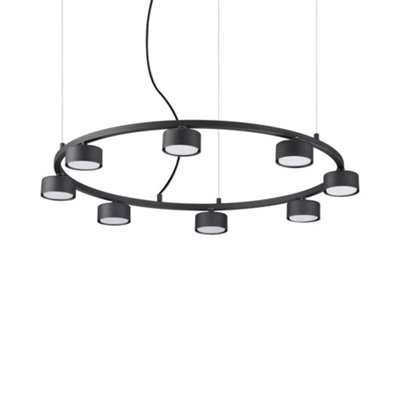 Luminosa Ing Luminosa Minor Indoor 8 Circular Ceiling Pendant Lamp 8 S Light/Black