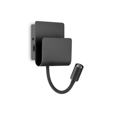 Luminosa Ing Luminosa Probe Integrated Led Indoor Reading Wall Lamp 1 3000K Light/Black