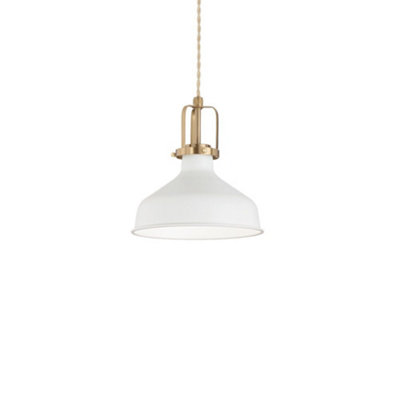 Ideal Lux Eris-1 Indoor Dome Ceiling Pendant Lamp 1 Light WhiteE27 from B&Q
