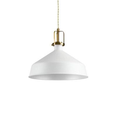 Ideal Lux Eris-2 Indoor Dome Ceiling Pendant Lamp 1 Light WhiteE27 from B&Q