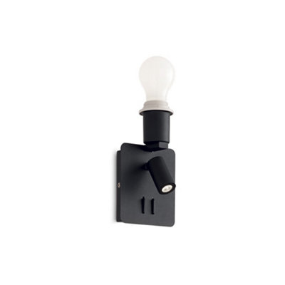 B&Q -  Luminosa Gea Indoor Frame Black (Shade Sold Seperately)E27