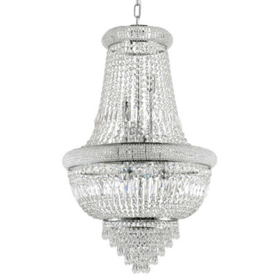 Luminosa Lighting Luminosa Dubai Indoor Ceiling Chandelier Pendant Lamp 24 Lights ChromeE14 from B&Q