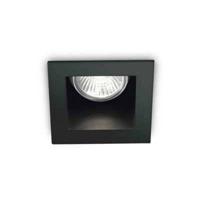 Ideal Lux Funky Indoor Square Recessed Downlight Lamp 1 Light BlackGu10 from B&Q