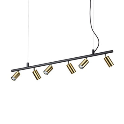 Ideal Lux Dynamite Indoor Spotlight Ceiling Pendant Lamp 6 Lights Brass SatinGu10 from B&Q