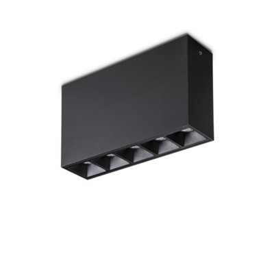 Luminosa Lighting Luminosa Lika Integrated Led 5 Lights Surface Mounted Ceiling Lamp 3000K Black
