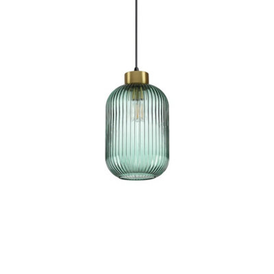 Ideal Lux Mint-1 Indoor Glass Domeceiling Pendant Lamp 1 Light GreenE27 from B&Q