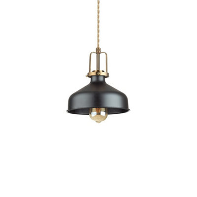 Ideal Lux Eris-2 Indoor Dome Ceiling Pendant Lamp 1 Light BlackE27 from B&Q