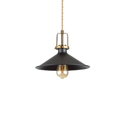 Ideal Lux Eris-3 Indoor Dome Ceiling Pendant Lamp 1 Light BlackE27 from B&Q