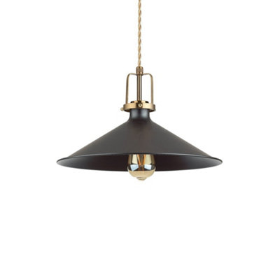 Ideal Lux Eris-4 Indoor Dome Ceiling Pendant Lamp 1 Light BlackE27 from B&Q