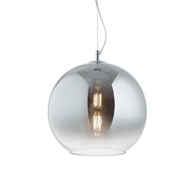 Ideal Lux Nemo Indoor Dome Ceiling Pendant Lamp 1 Light Chrome ShadesE27 from B&Q