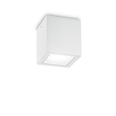 Ideal Lux Techo Outdoor Large Surface Mounted Downlight White Ip54Gu10 from B&Q