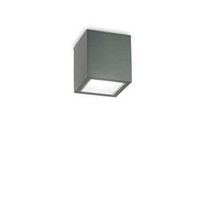 Ideal Lux Techo Outdoor Surface Mounted Downlight Anthracite Ip54Gu10 from B&Q
