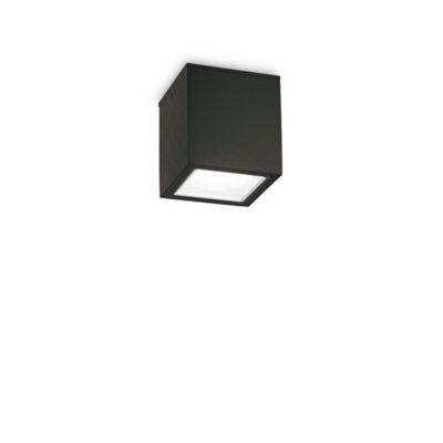Ideal Lux Techo Outdoor Surface Mounted Downlight Black Ip54Gu10 from B&Q