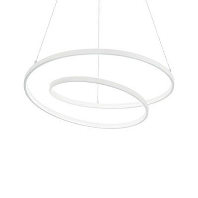Ideal Lux Oz Led Decorative Swirl Integrated Pendant Light White3000K from B&Q