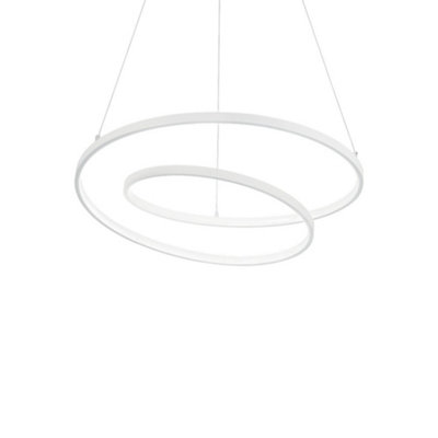 Ideal Lux Oz Led Decorative Swirl Integrated Pendant Light White3000K from B&Q