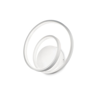 B&Q -  Luminosa Oz Led Decorative Swirl Integrated Led Wall Light White3000K