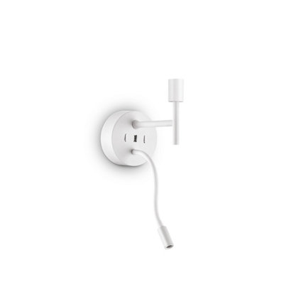 B&Q -  Luminosa Set Up Wall Light + Reading Light White Without Shade 3000K