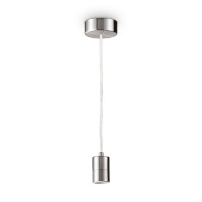 Ideal Lux Set Up Slim Pendant Ceiling Light Nickel from B&Q
