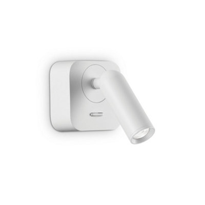 Ideal Lux Bean Led Decorative Square Reading Light White3000K 3.5W from B&Q