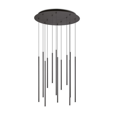 Ideal Lux Filo Decorative 12 Drop Cluster Pendant Ceiling Light Black 3000K from B&Q