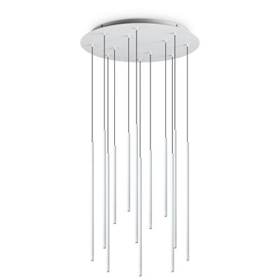 Ideal Lux Filo Decorative 12 Drop Cluster Pendant Ceiling Light White 3000K from B&Q