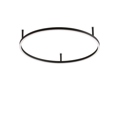 Ideal Lux Oracle Ring Integrated Led Semi Flush Light Black 70Cm 3000K from B&Q
