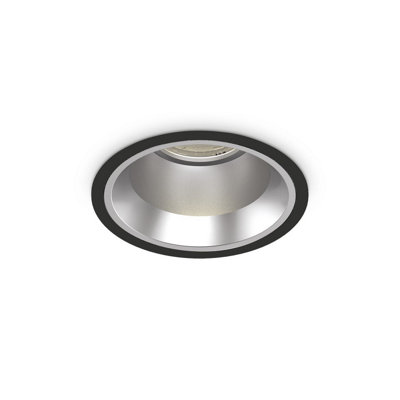 Ideal Lux Off Round Recessed Downlight Black 16.2Cm 3000K from B&Q