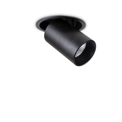 Ideal Lux Nova Round Recessed Downlight Black4000K12W from B&Q