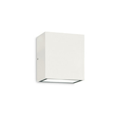 Ideal Lux Argo Led Outdoor Cubic Up & Down Wall Light White Ip654000K from B&Q