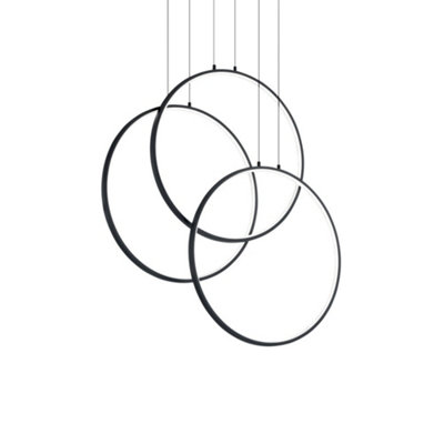 Ideal Lux Frame Led Decorative Integrated Pendant Light Black3000K from B&Q