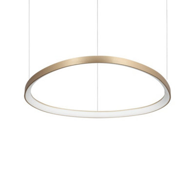 Ideal Lux Gemini Led Decorative Integrated Pendant Light Brass3000K from B&Q