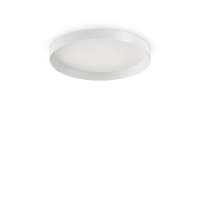 Ideal Lux Fly Decorative Round Simple Flush White23000K from B&Q