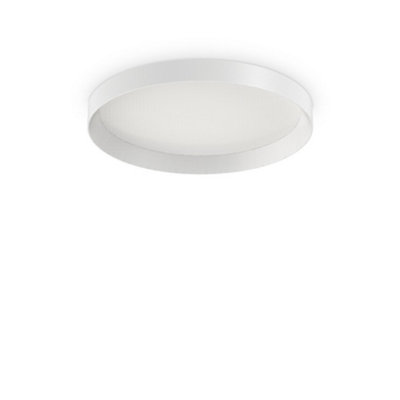 Ideal Lux Fly Decorative Round Simple Flush White4000K from B&Q