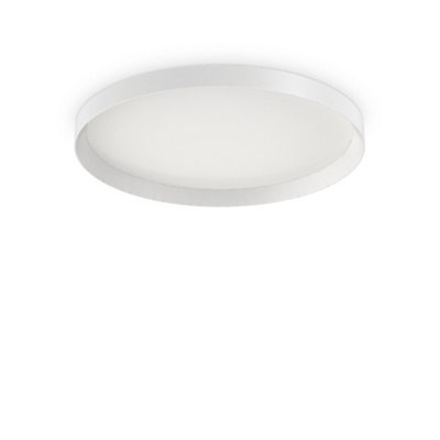 Ideal Lux Fly Decorative Round Simple Flush White3000K from B&Q