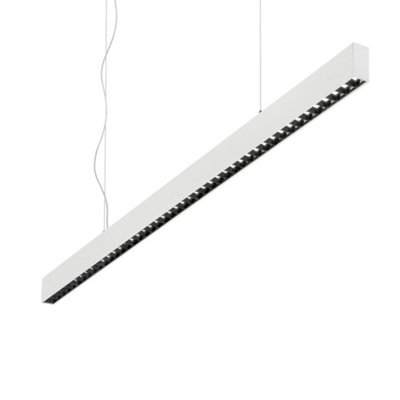 Ideal Lux Office Led Decorative Linear Straight Bar Pendant White3000K from B&Q