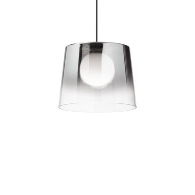Ideal Lux Fade Dome Pendant Ceiling Light Glass Chrome Shade