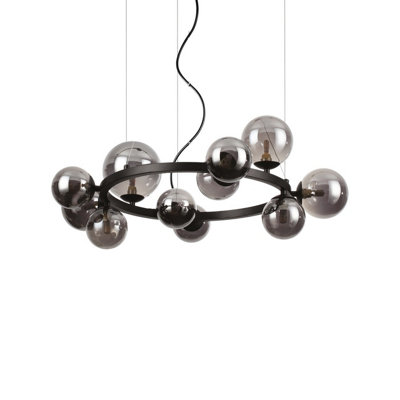 Luminosa Ing Luminosa Perlage 11 Round Globe Pendant Ceiling Light/Black
