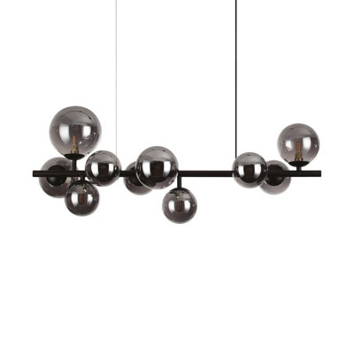 Luminosa Ing Luminosa Perlage 10 Linear Globe Pendant Ceiling Light/Black