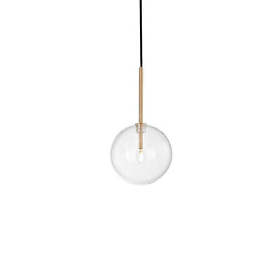 Ideal Lux Equinoxe 15Cm Globe Pendant Ceiling Light Brass from B&Q