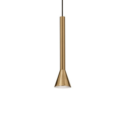 Ideal Lux Diesis Led Slim Dome Pendant Ceiling Light Brass 3000K from B&Q