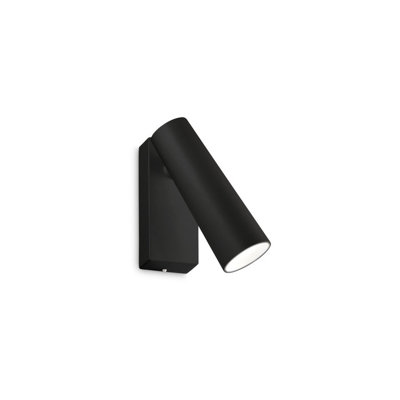 Ideal Lux Pipe Wall Adjustable Reading Light Black 3000K from B&Q