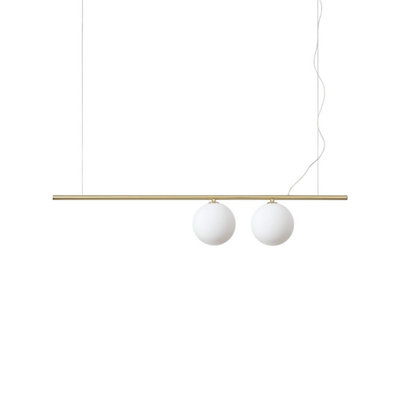 Ideal Lux Perline 2 Light Bar Pendant Ceiling Light Brass from B&Q