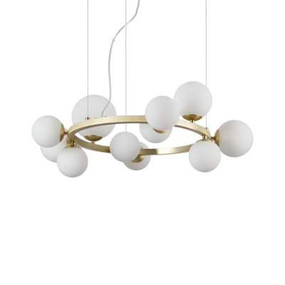 Luminosa Ing Luminosa Perlage 11 Round Globe Pendant Ceiling Brass Light