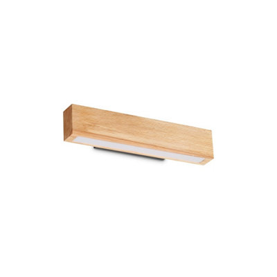 Ideal Lux Craft 40Cm Integrated Led Wall Lamp Wood3000KNon-Dim from B&Q