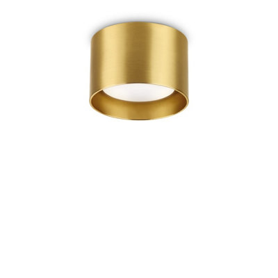 Ideal Lux Spike Round Surface Mounted Downlight Brass from B&Q
