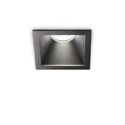 Ideal Lux Game Square Recessed Downlight Black 8.4Cm 2700K from B&Q