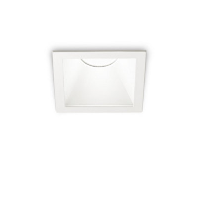 Ideal Lux Game Square Recessed Downlight White 8.4Cm 2700K from B&Q
