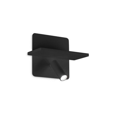 Ideal Lux Piano 2 Light Led Reading Light BlackIn-Built Switch3000KNon-Dim from B&Q