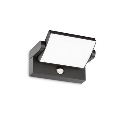 Luminosa Lighting Luminosa Swipe Led Outdoor Motion Sensor Wall Lamp 3000K, Ip54 Anthracite