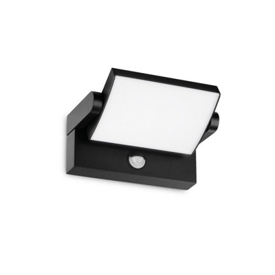 Ideal Lux Swipe Led Outdoor Motion Sensor Wall Lamp Black3000KIp54 from B&Q